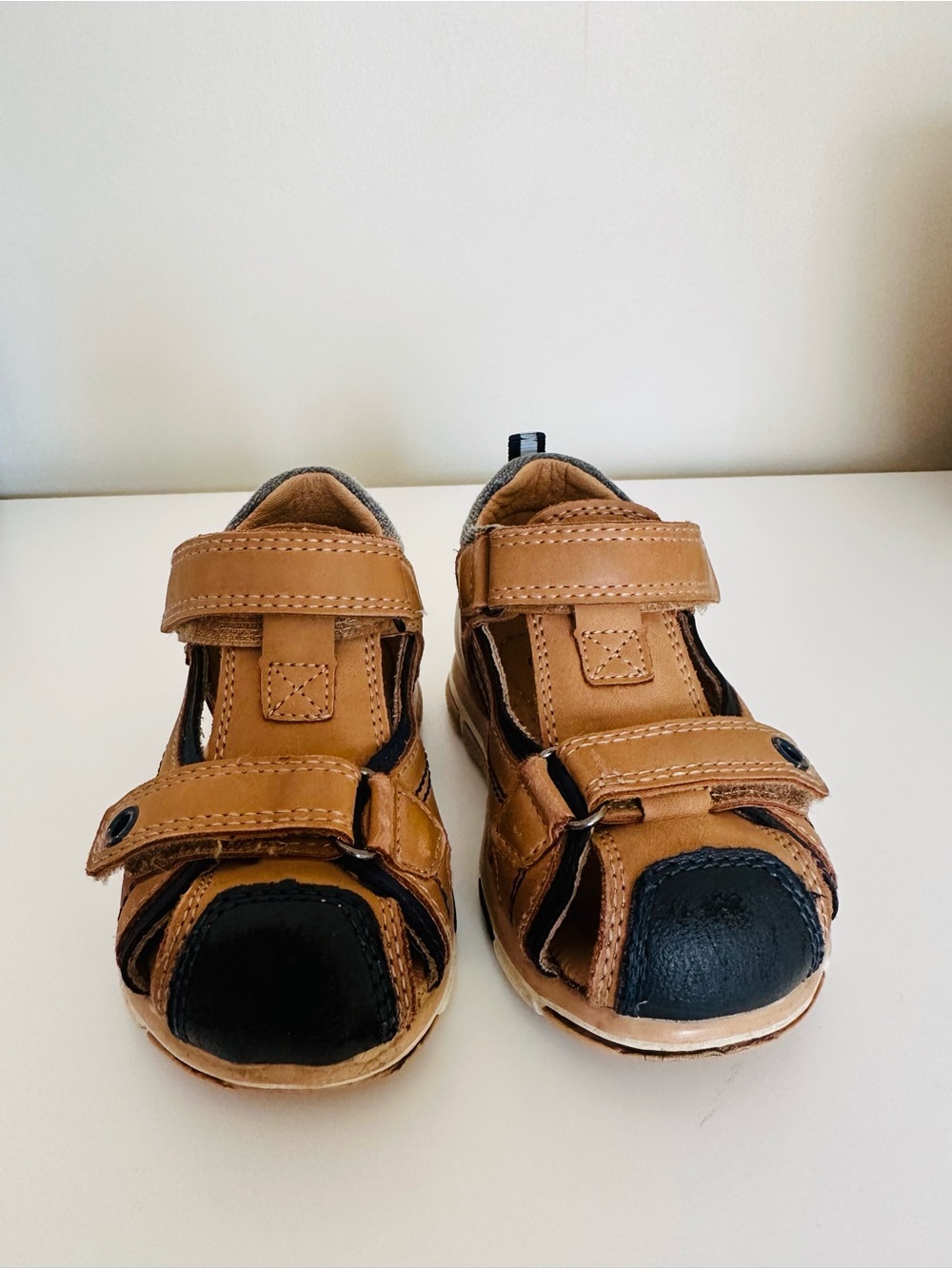 Baby Boy Brown Closed Toe Summer Shoes - 6 Toddler